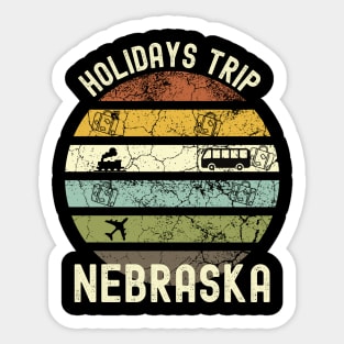 Holidays Trip To Nebraska, Family Trip To Nebraska, Road Trip to Nebraska, Family Reunion in Nebraska, Holidays in Nebraska, Vacation in Sticker